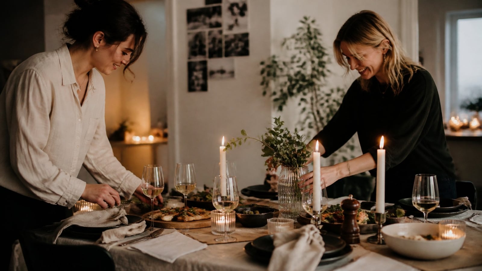 Vänner som njuter av en lugn eftermiddag tillsammans